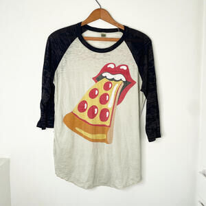 Pizzanista Graphic Raglan Tee - Size L